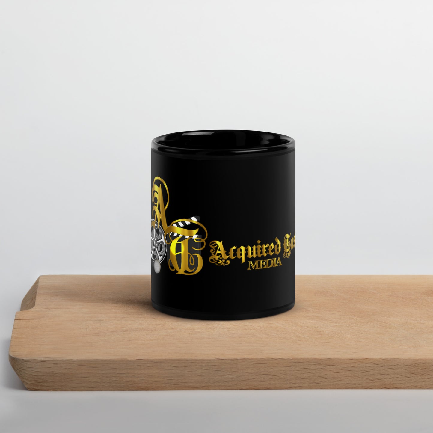 Acquired Taste Logo Black Glossy Mug