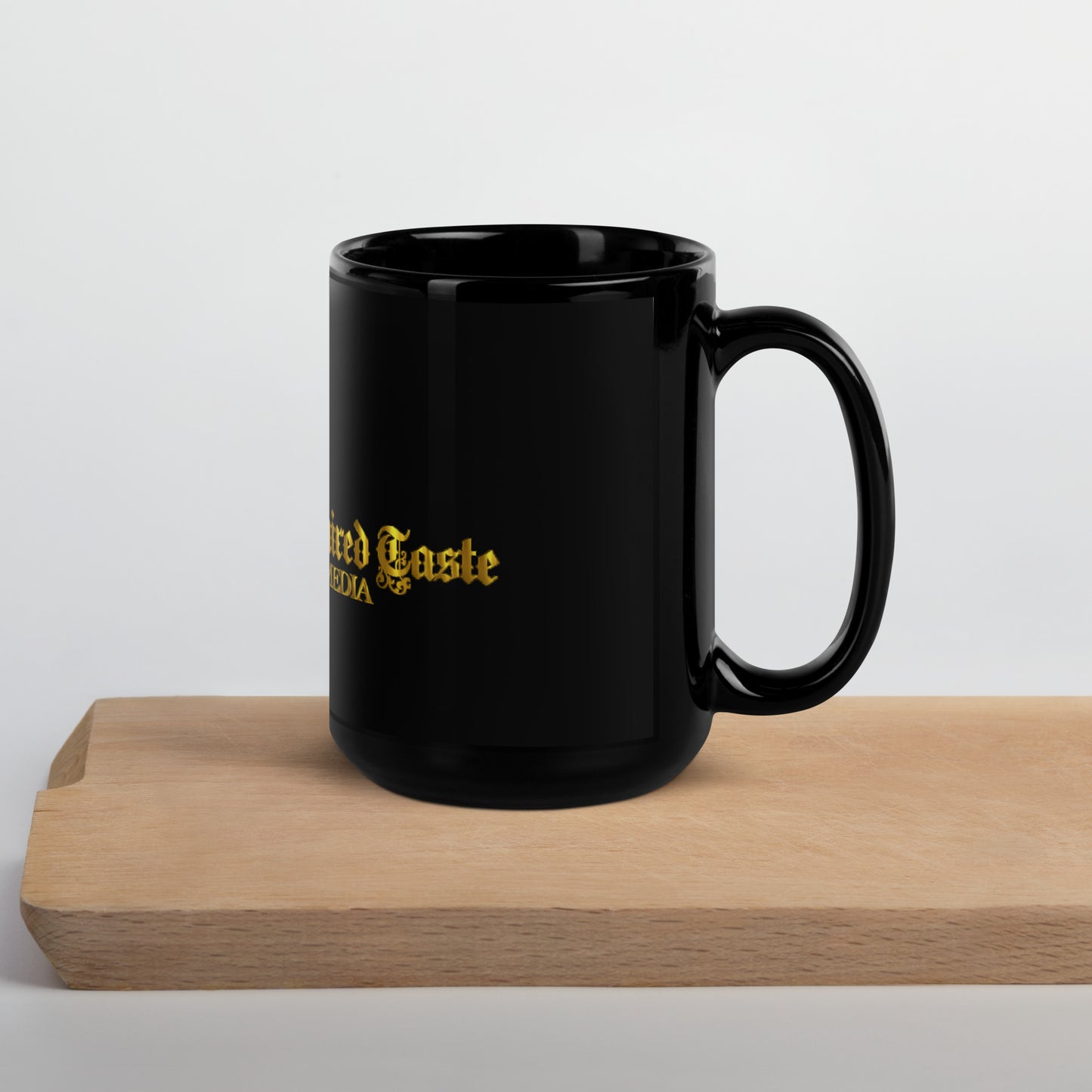 Acquired Taste Logo Black Glossy Mug