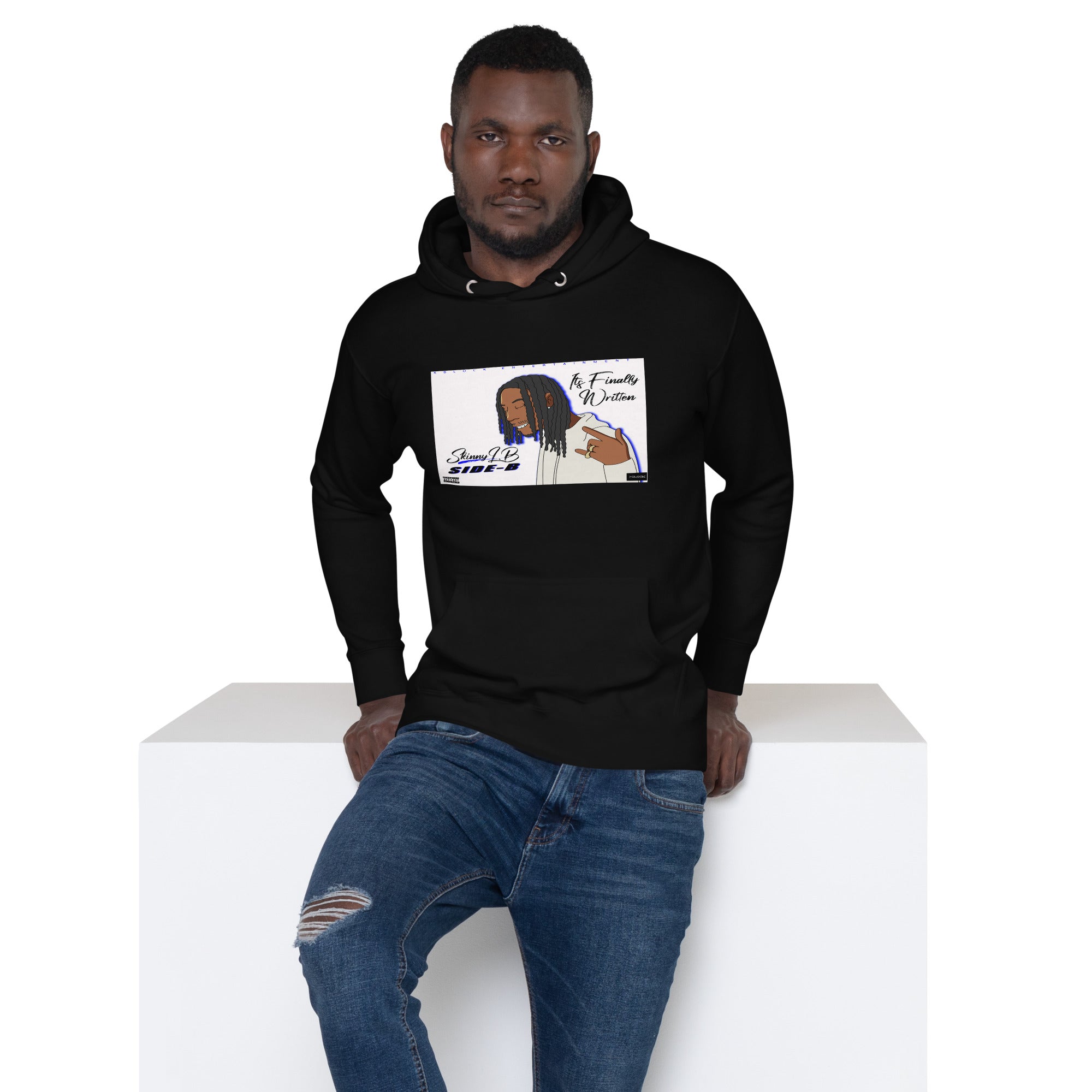 Skinny best sale black hoodie